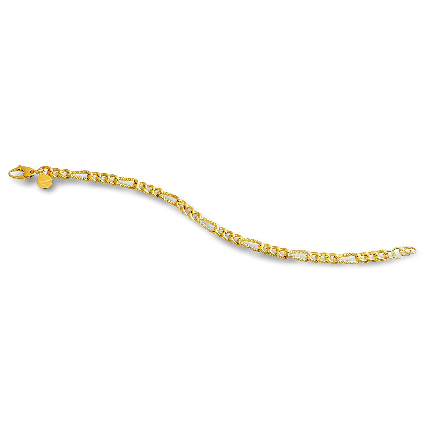 18K Yellow Gold Plated Sterling Silver Bracelet (Size - 7.5) 8578811 0