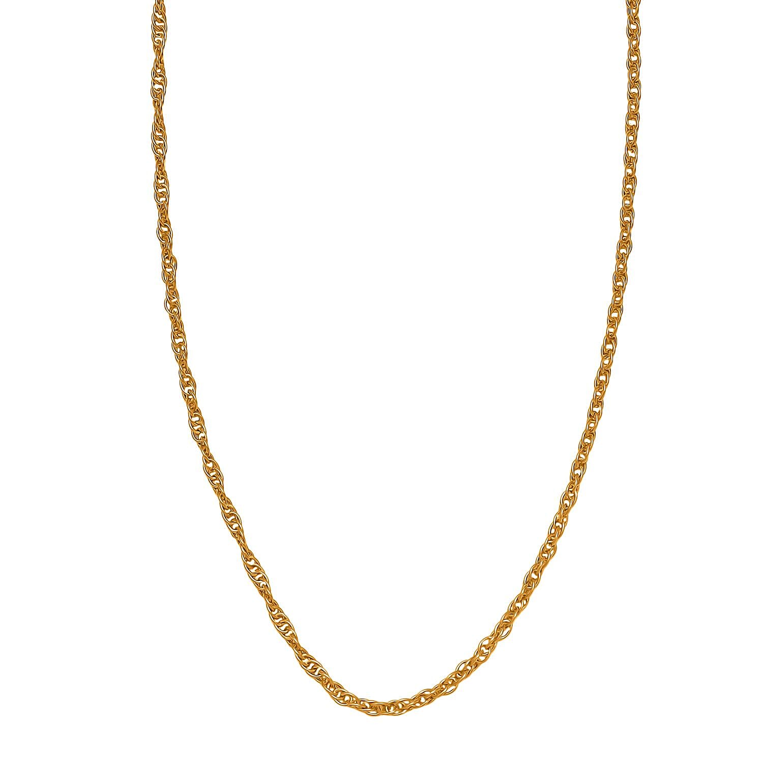 18K Yellow Gold Plating Sterling Silver Adjustable Necklace with Lobster Clasp 20 Inch 8085147 5