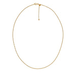 18K Yellow Gold Plating Sterling Silver Adjustable Necklace (Size - 20) with Lobster Clasp