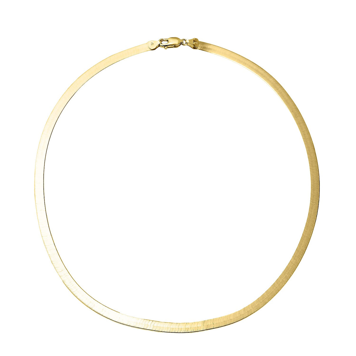 Biggest Italian Designer Close Out - 18K Yellow Gold Python Herringbone Necklace (Size - 18), Gold Wt. 10.70 Gms 7592546 0