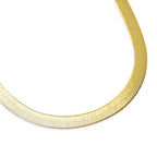 Biggest Italian Designer Close Out - 18K Yellow Gold Python Herringbone Necklace (Size - 18), Gold Wt. 10.70 Gms