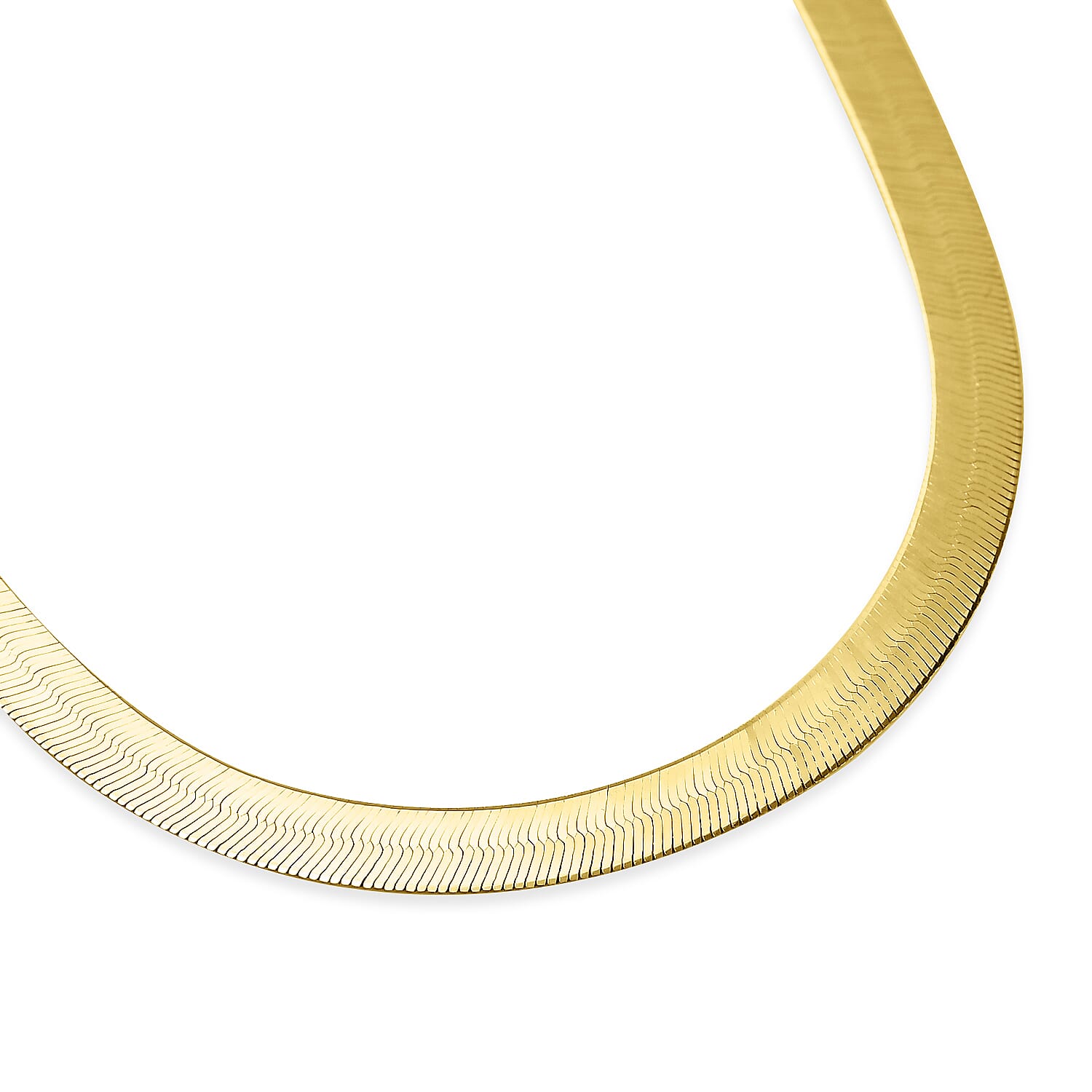 Biggest Italian Designer Close Out - 18K Yellow Gold Python Herringbone Necklace (Size - 18), Gold Wt. 10.70 Gms 7592546 2