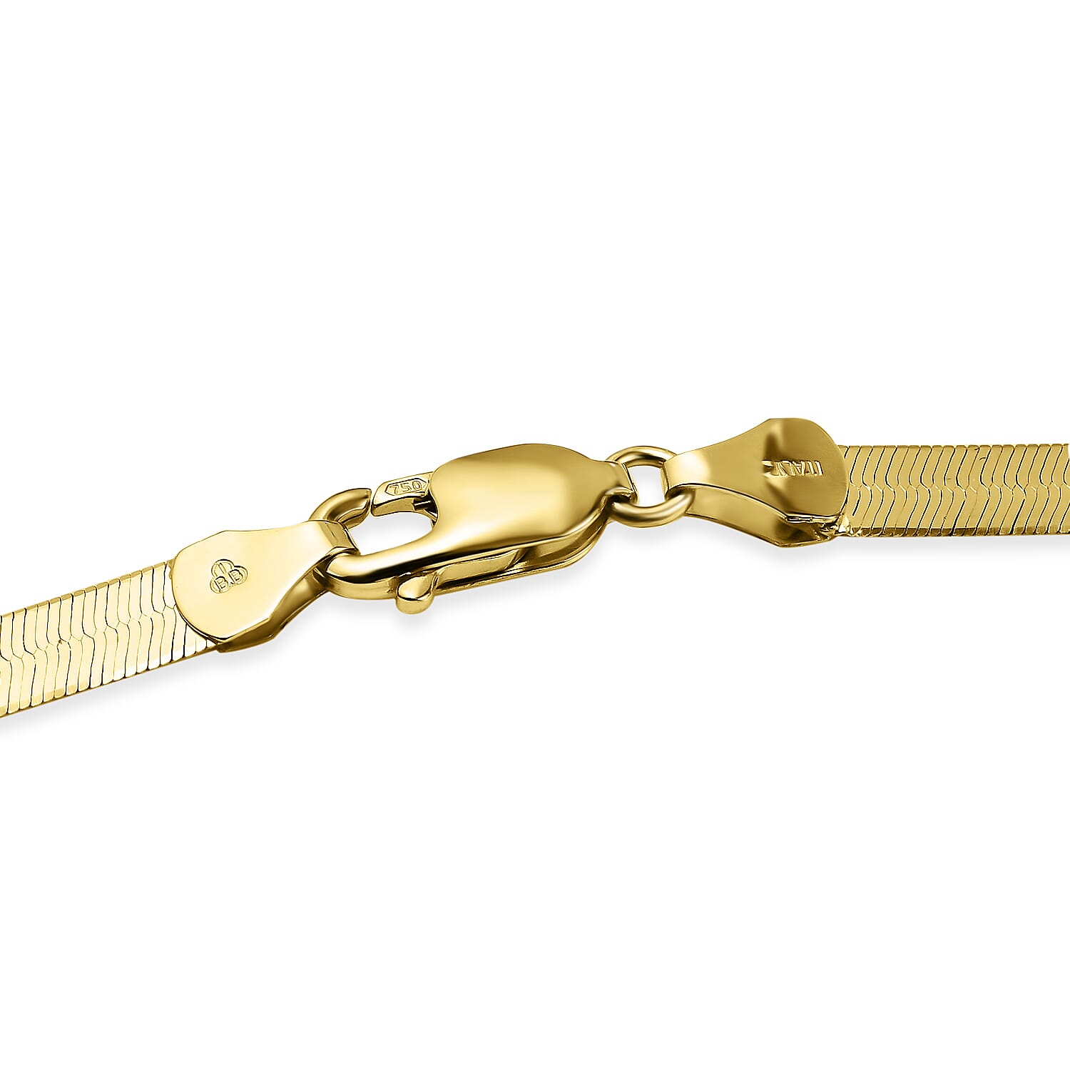 Biggest Italian Designer Close Out - 18K Yellow Gold Python Herringbone Necklace (Size - 18), Gold Wt. 10.70 Gms 7592546 3