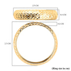 18K Yellow Gold Diamond Cut Band Ring