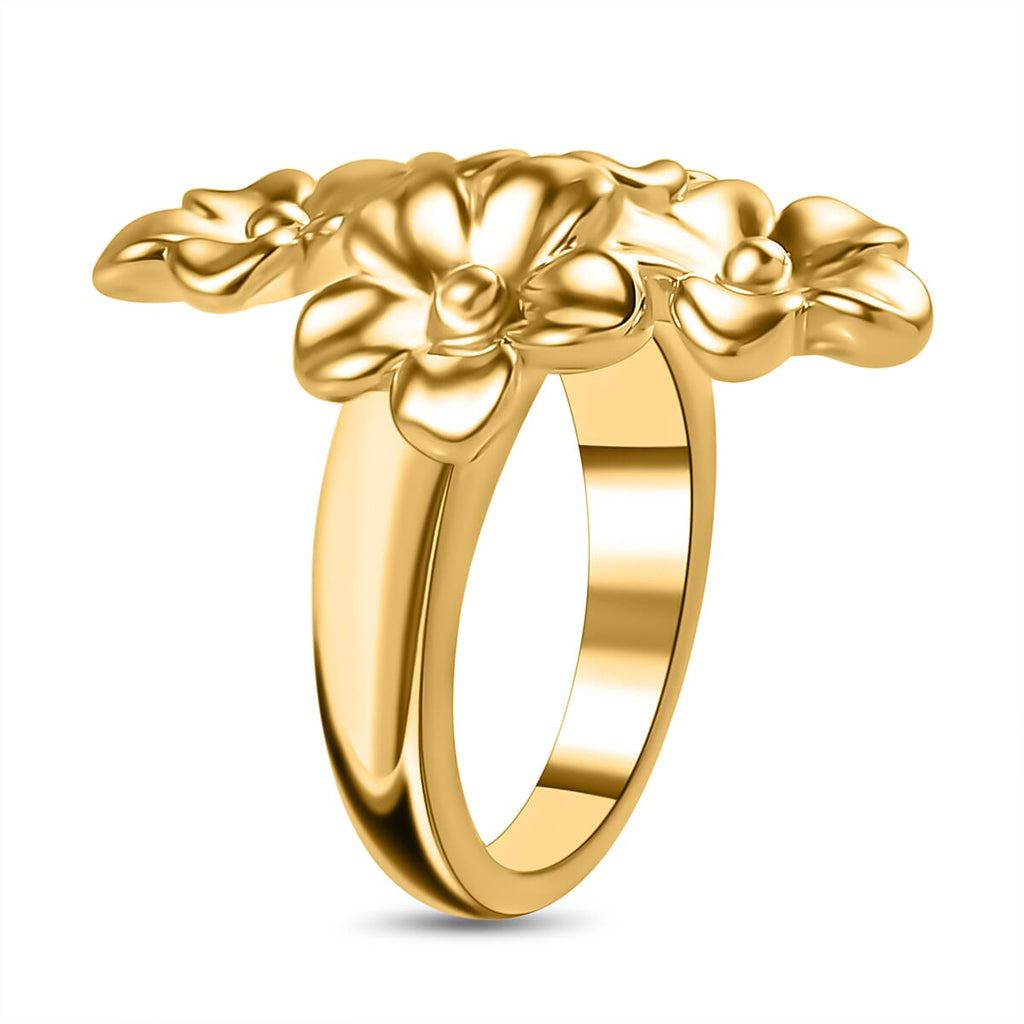 Designer Inspiration - Limited Edition - 18K Yellow Gold Floral Design ring