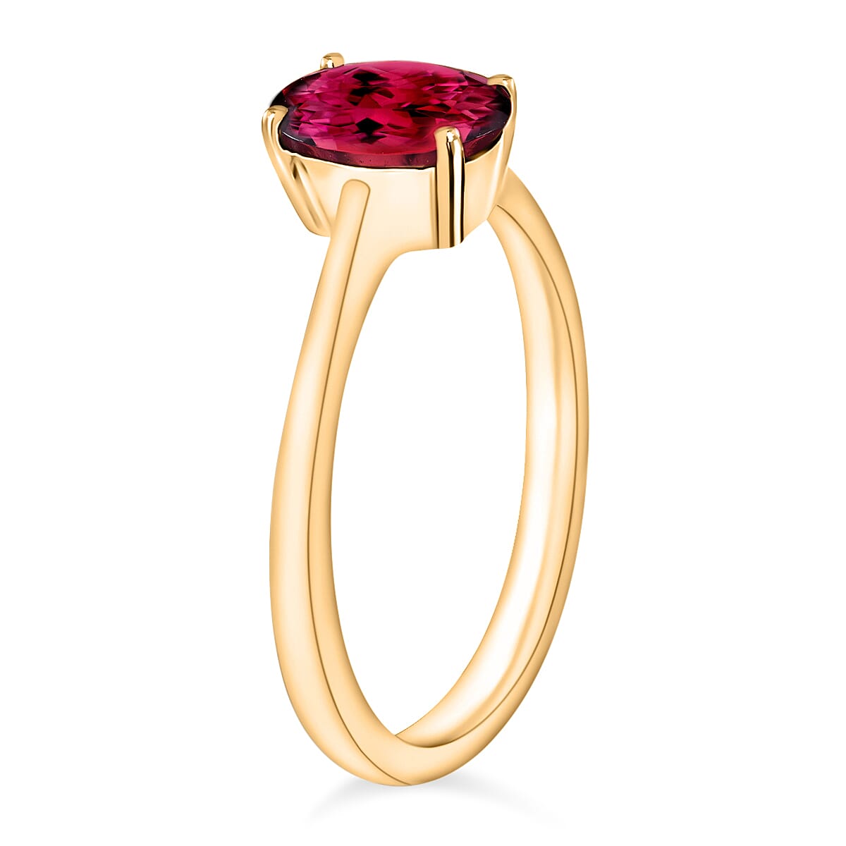 18K Yellow Gold Rubellite Solitaire Ring in Gold Wt. 5.5 grams, 1.30 Ct 8000768 2