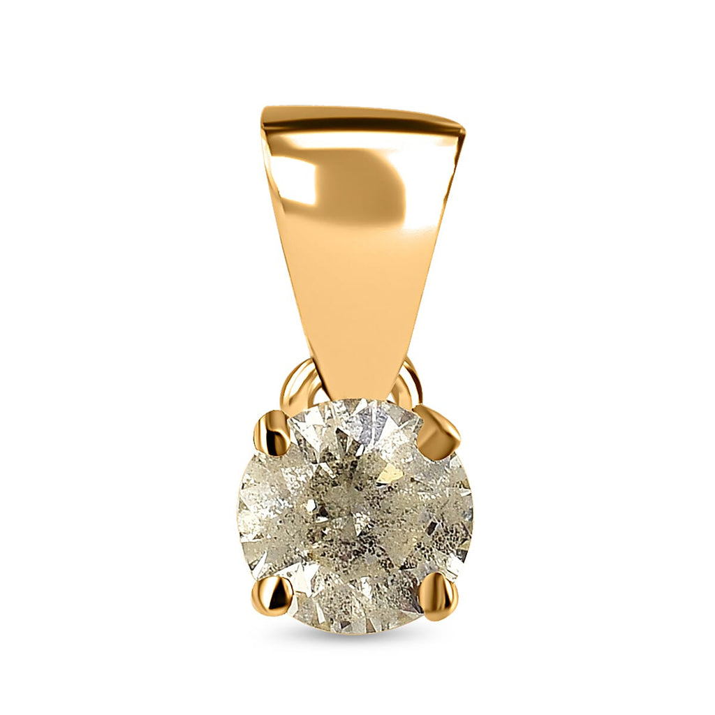 18K Yellow Gold  VS   White Diamond  VS Pendant 0.20 ct,  Gold Wt. 0.3 Gms  0.200  Ct.
