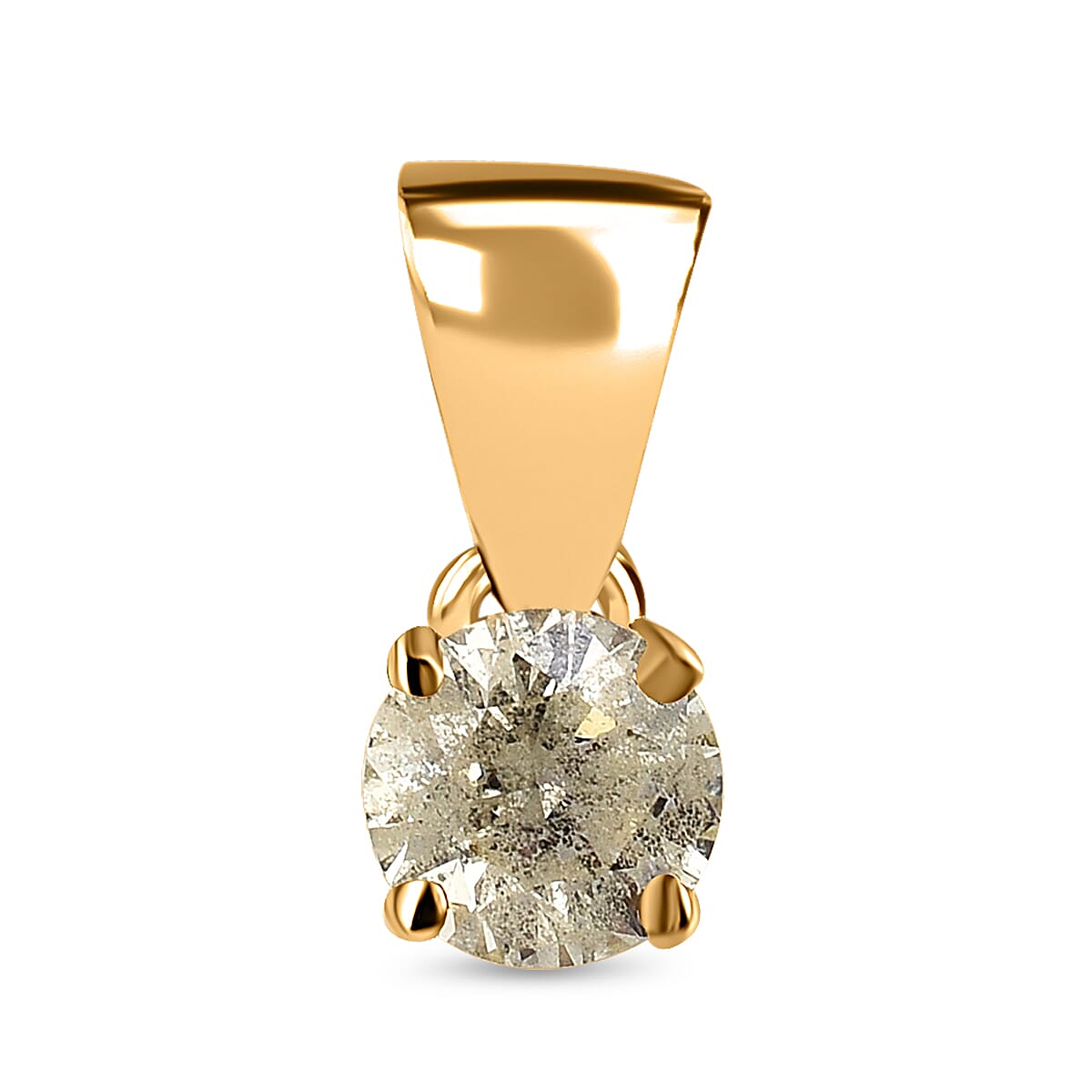18K Yellow Gold  VS   White Diamond  VS Pendant 0.20 ct,  Gold Wt. 0.3 Gms  0.200  Ct. 7815673 0