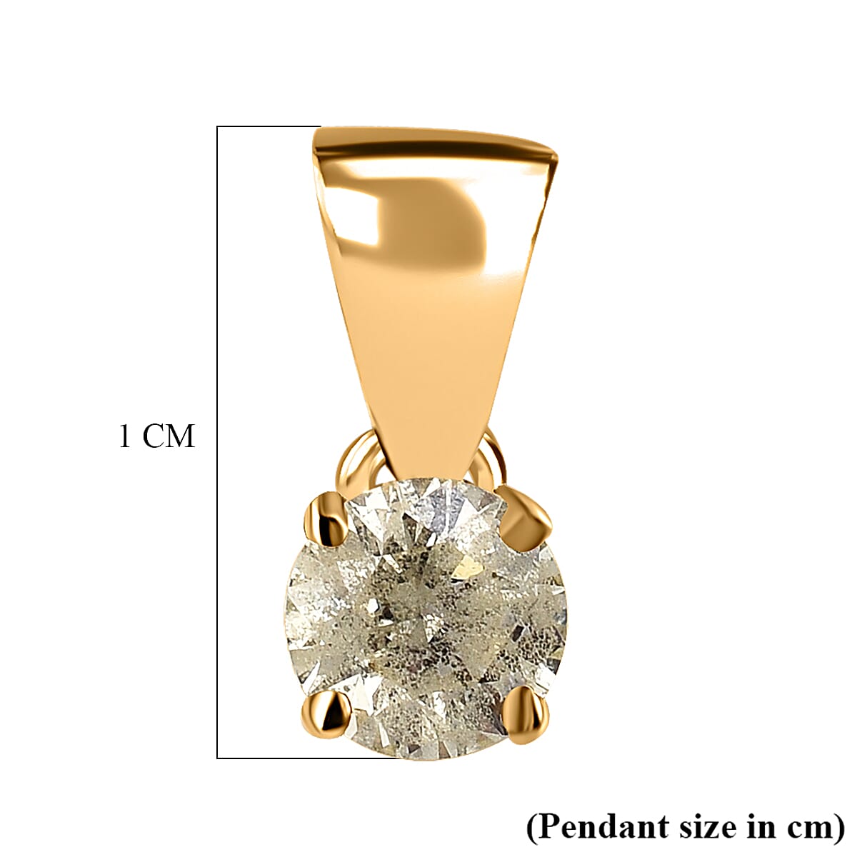 18K Yellow Gold  VS   White Diamond  VS Pendant 0.20 ct,  Gold Wt. 0.3 Gms  0.200  Ct. 7815673 4