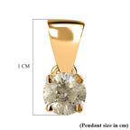 18K Yellow Gold  VS   White Diamond  VS Pendant 0.20 ct,  Gold Wt. 0.3 Gms  0.200  Ct.