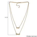 18K Yellow Gold Vermeil Plated Sterling Silver Infinity Necklace (Size-20)