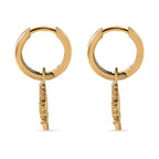18K Yellow Gold Vermeil Plated Sterling Silver Leaf Earrings