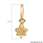 18K Yellow Gold Vermeil Plated Sterling Silver Leaf Earrings