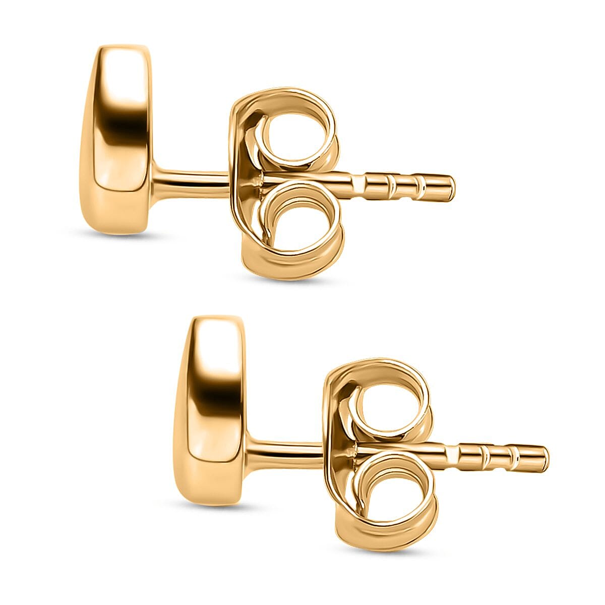 18K Vermeil Yellow Gold Over Sterling Silver Crescent Moon Earrings (with Push Back) 7508631 4