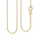 18K Yellow Gold Vermeil Sterling Silver Chain with Lobster Clasp (Size - 18)