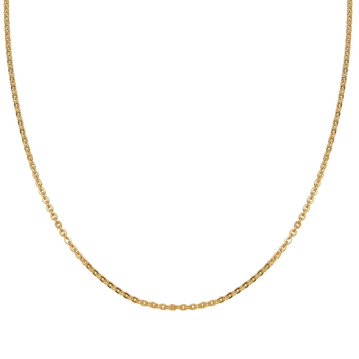18K Yellow Gold Vermeil Sterling Silver Chain with Lobster Clasp (Size - 18) 7832279 2