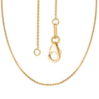 18K Yellow Gold Vermeil Sterling Silver Chain with Lobster Clasp (Size - 18)