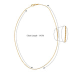 18K Yellow Gold Vermeil Sterling Silver Chain with Lobster Clasp (Size - 18)