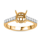 18K Yellow Gold White Diamond (VS-E-F) Ring