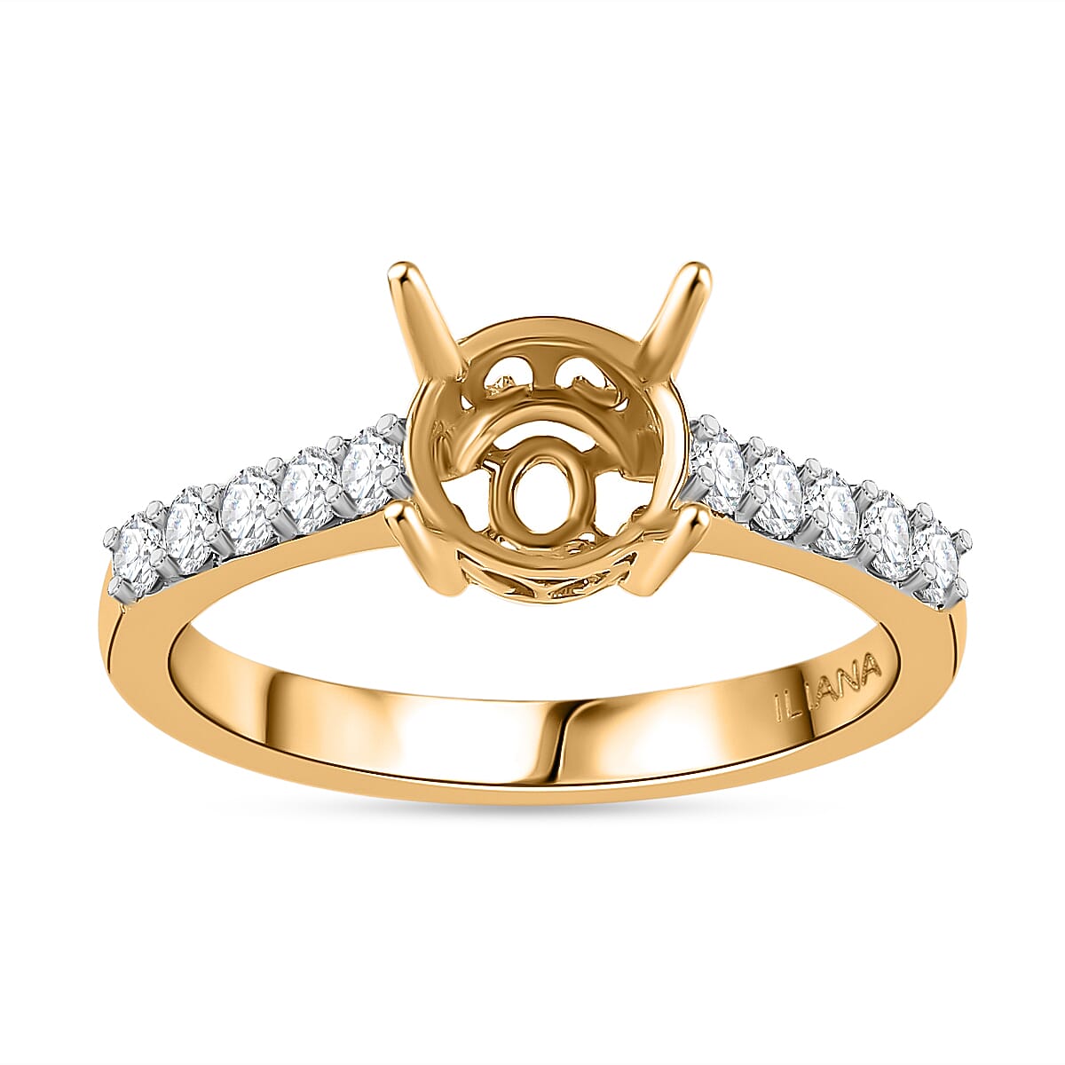 18K Yellow Gold White Diamond (VS-E-F) Ring 7926675 0