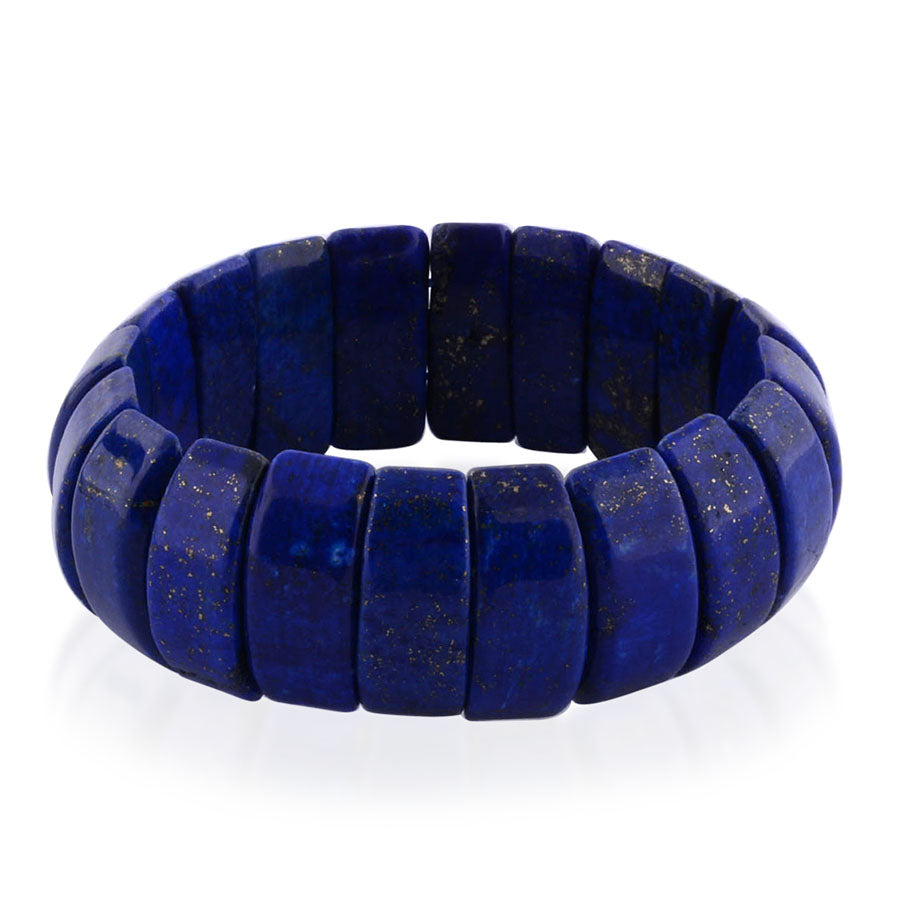 Lapis Lazuli Stretchable Stone Bracelet (Size 7.5) 500.00 Ct. 1917028 0