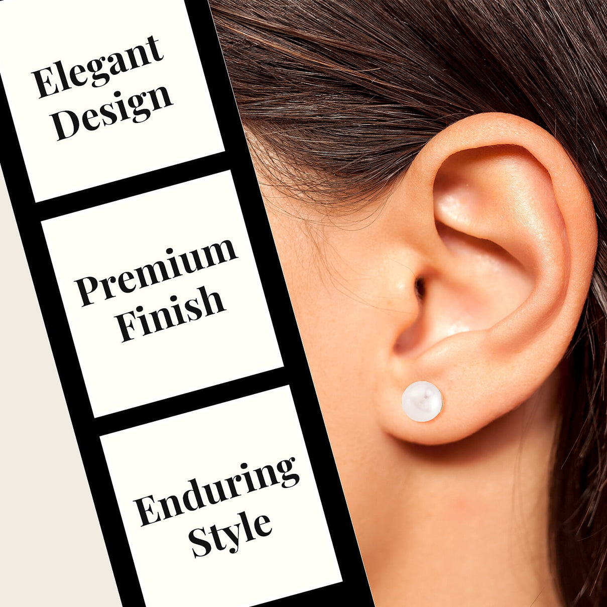 9K Yellow Gold Japanese Akoya Pearl (Rnd) Ball Stud Earrings (with Push Back) 1973316 4