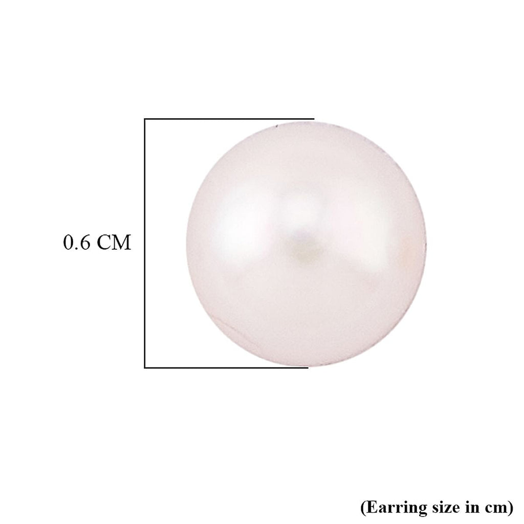 9K Yellow Gold Japanese Akoya Pearl Ball Stud Earrings