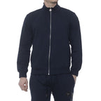 19V69 ITALIA by Alessandro Versace Zip Front Sweatshirt (Size L) - Navy