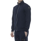 19V69 ITALIA by Alessandro Versace Zip Front Sweatshirt (Size L) - Navy