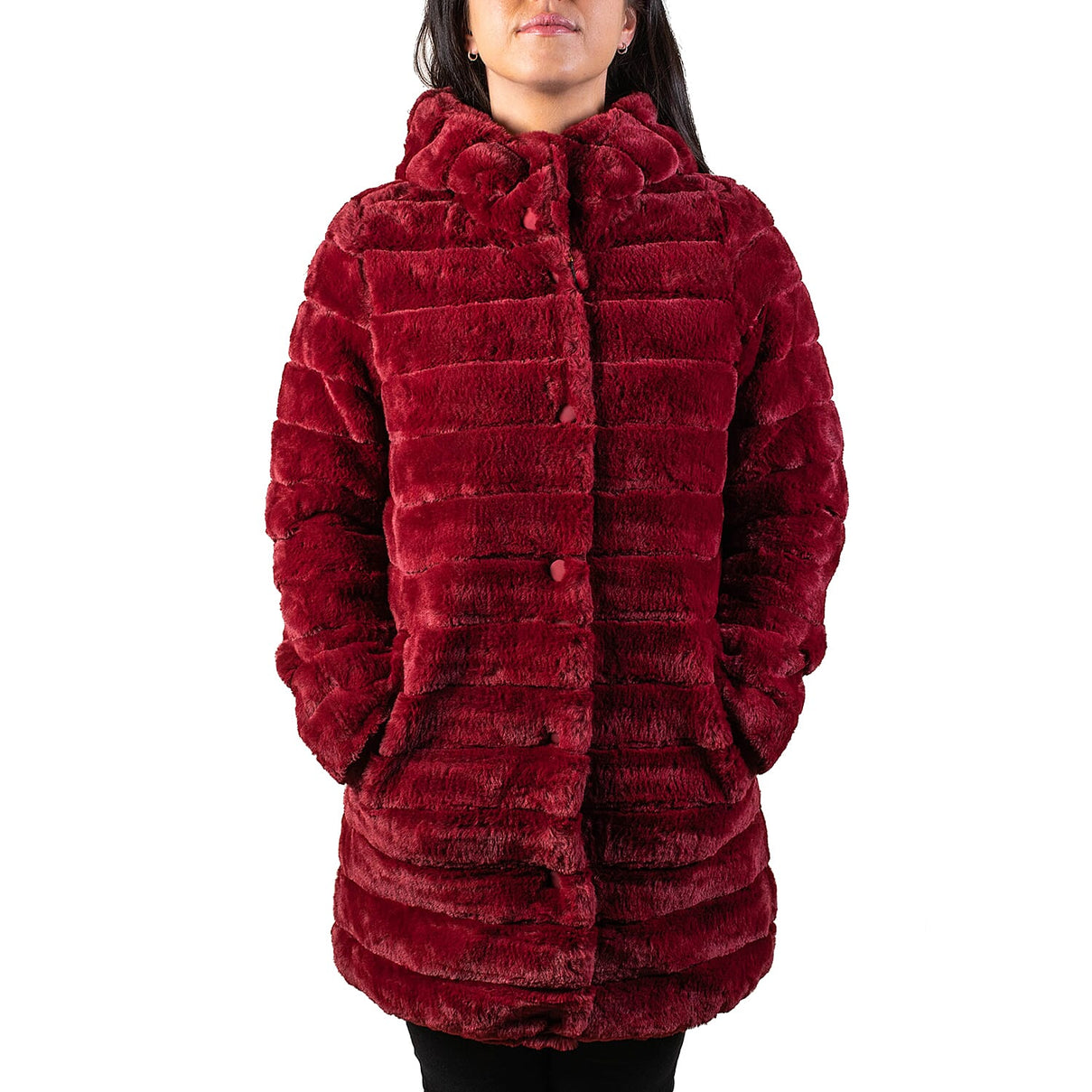 19V69 ITALIA by Alessandro Versace Women's Reversible Jacket - Wine Red 9651856 4