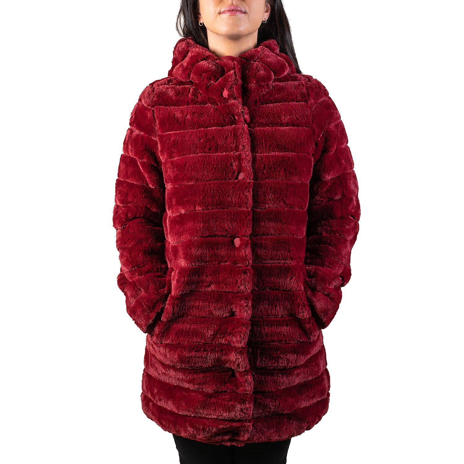 19V69 ITALIA by Alessandro Versace Women's Reversible Jacket - Wine Red 9651856 4