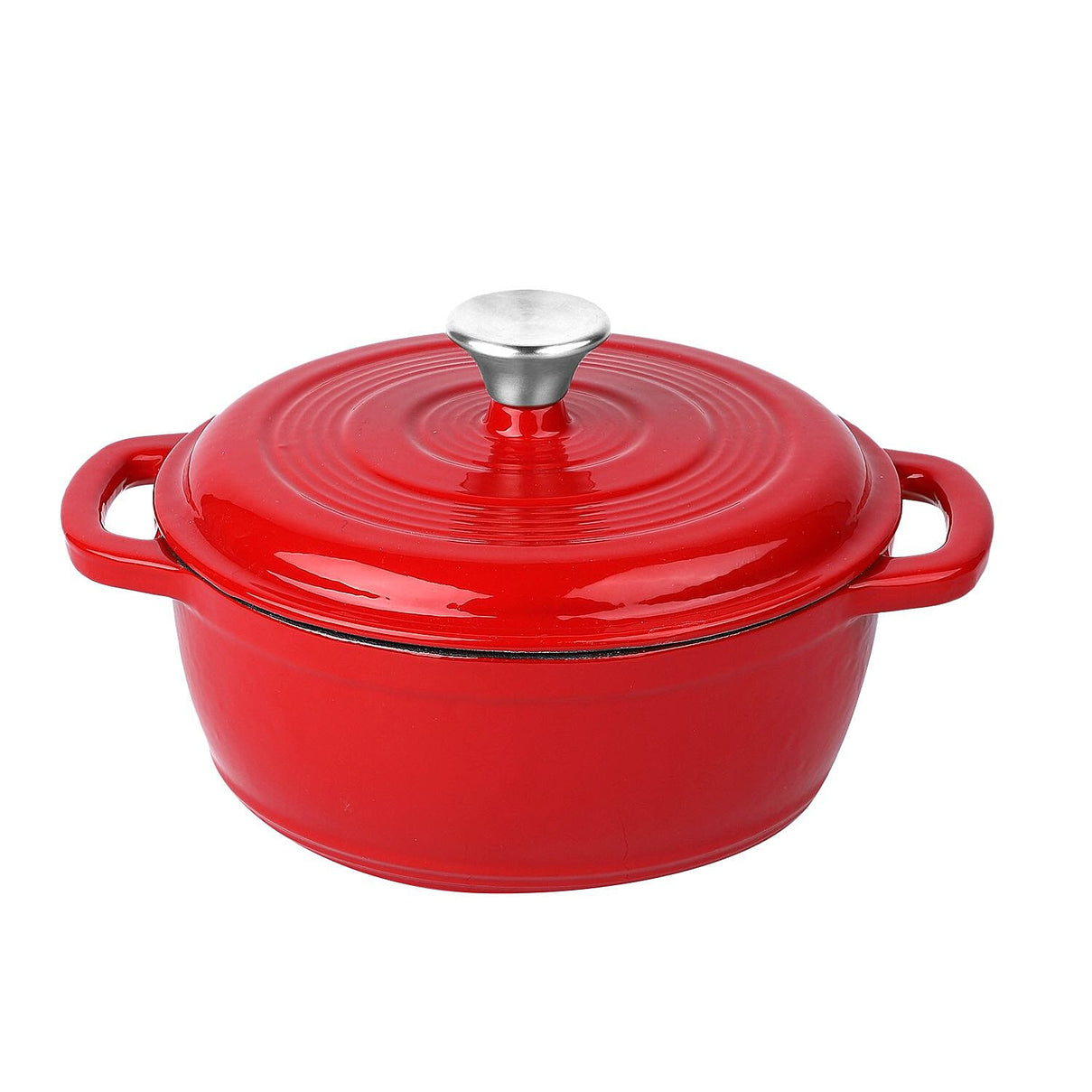 Homesmart Enamelled Cast Iron Dutch Oven Pot  with Lid (3L) - Red 6124867 0