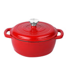 Homesmart Enamelled Cast Iron Dutch Oven Pot  with Lid (3L) - Red