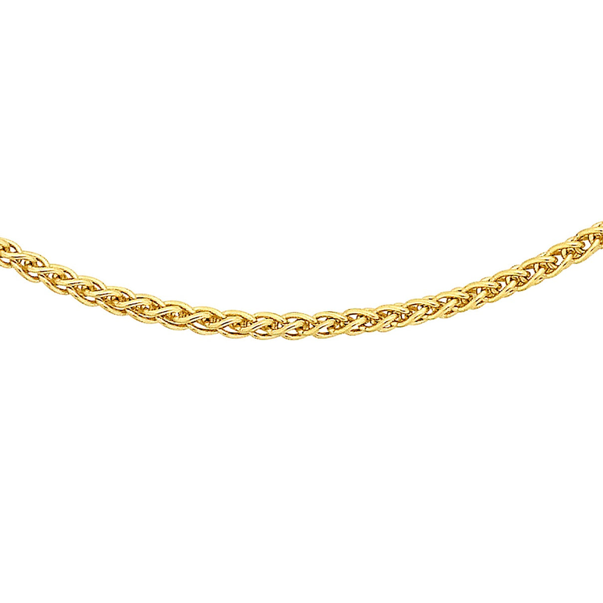 1mm Adjustable Spiga Chain 18 Inch to 20  Inch in 9K Yellow Gold 7575464 0