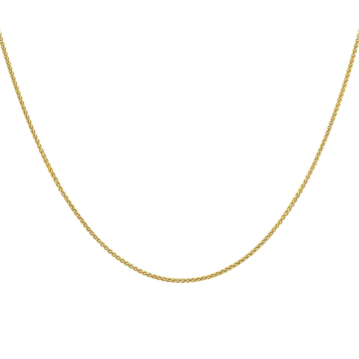 1mm Adjustable Spiga Chain 18 Inch to 20  Inch in 9K Yellow Gold 7575464 3