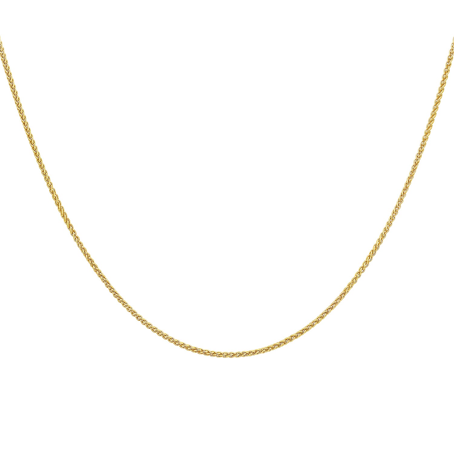 1mm Adjustable Spiga Chain 18 Inch to 20  Inch in 9K Yellow Gold 7575464 3