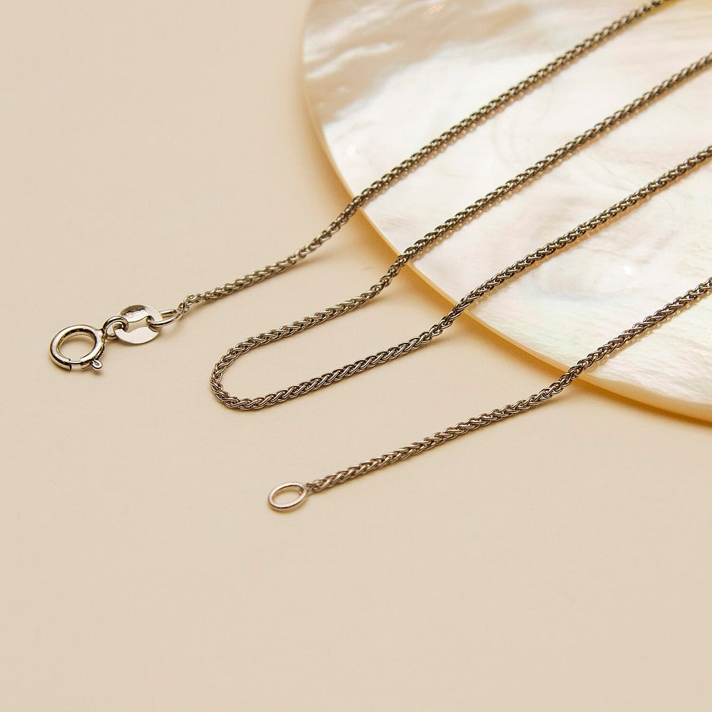 9K White Gold  Chain (Size - 22),  Gold Wt. 2.3 Gms