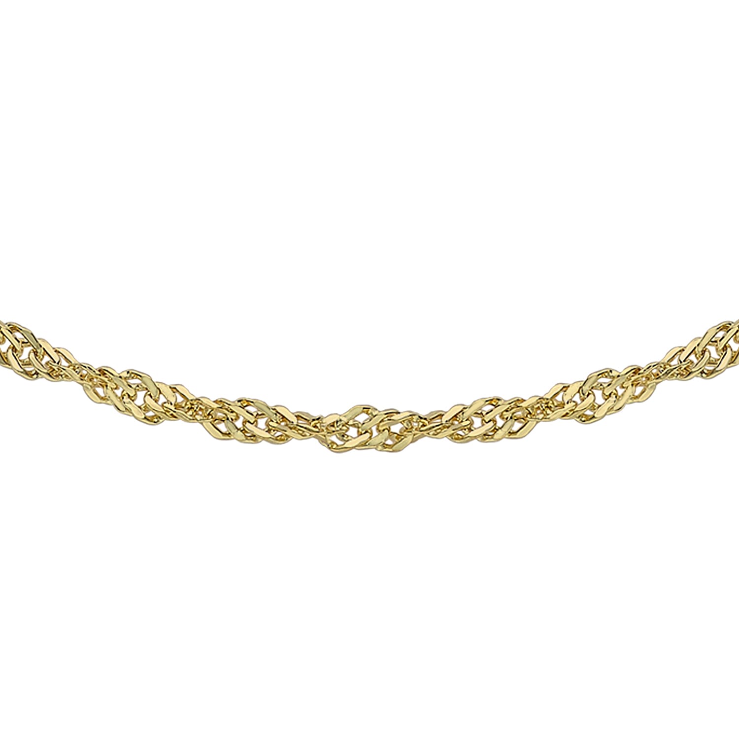 2.3mm Twist Curb Chain 18 Inch in 9K Yellow Gold 7575818 0