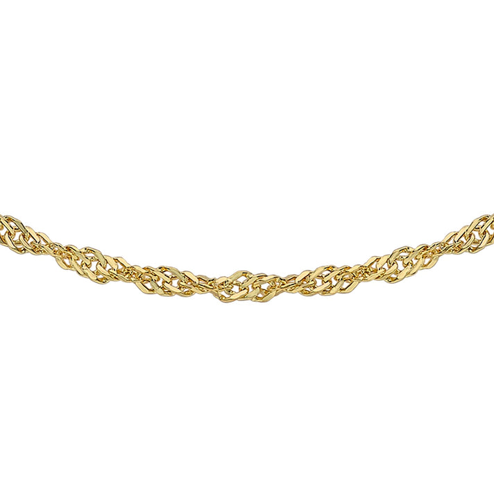 2.3mm Twist Curb Chain 18 Inch in 9K Yellow Gold 7575818 1