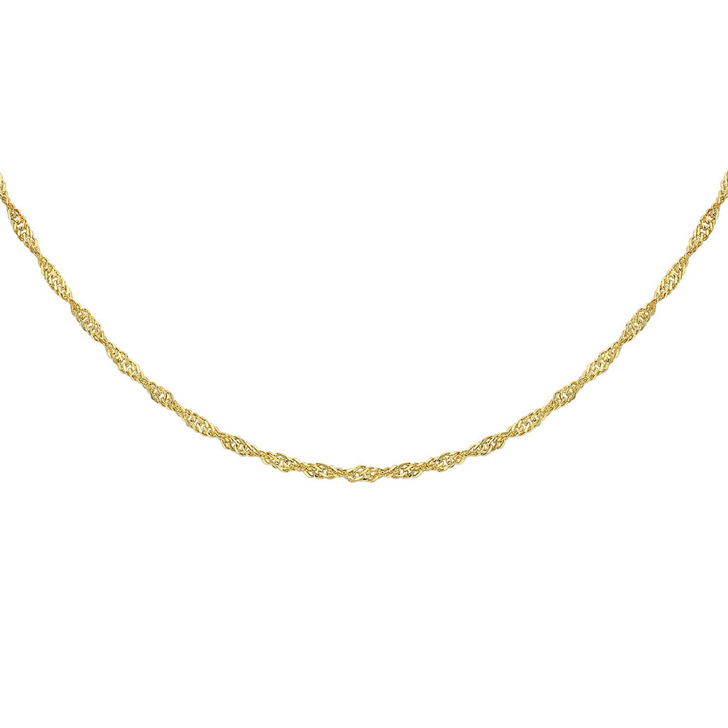 9K Yellow Gold  Chain (Size - 18),  Gold Wt. 1.7 Gms