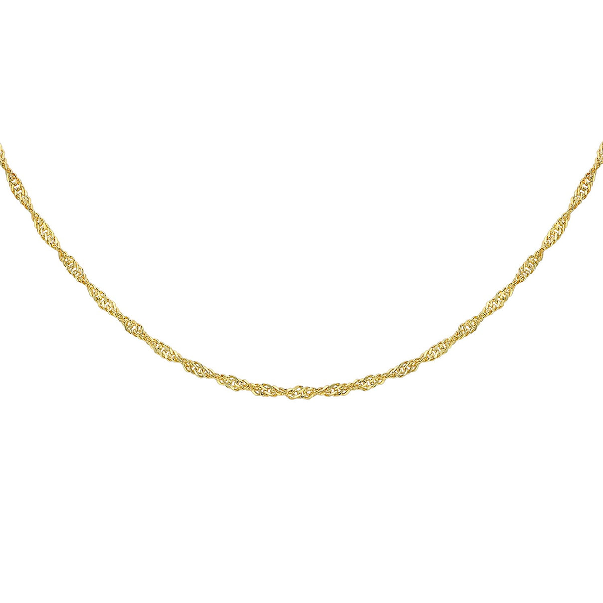 2.3mm Twist Curb Chain 18 Inch in 9K Yellow Gold 7575818 2