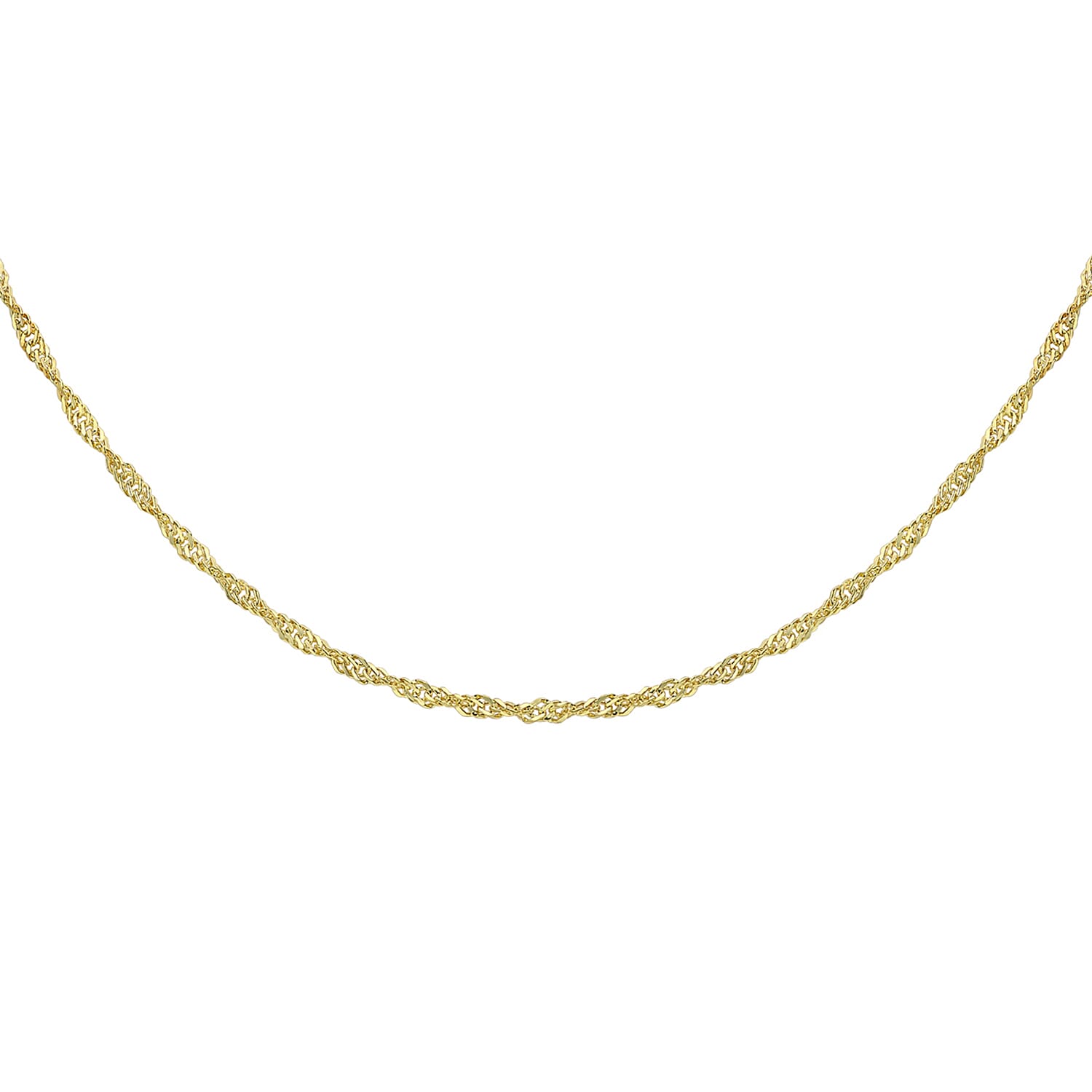 2.3mm Twist Curb Chain 18 Inch in 9K Yellow Gold 7575818 2
