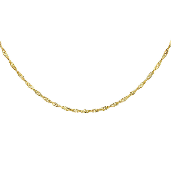 2.3mm Twist Curb Chain 18 Inch in 9K Yellow Gold 7575818 2