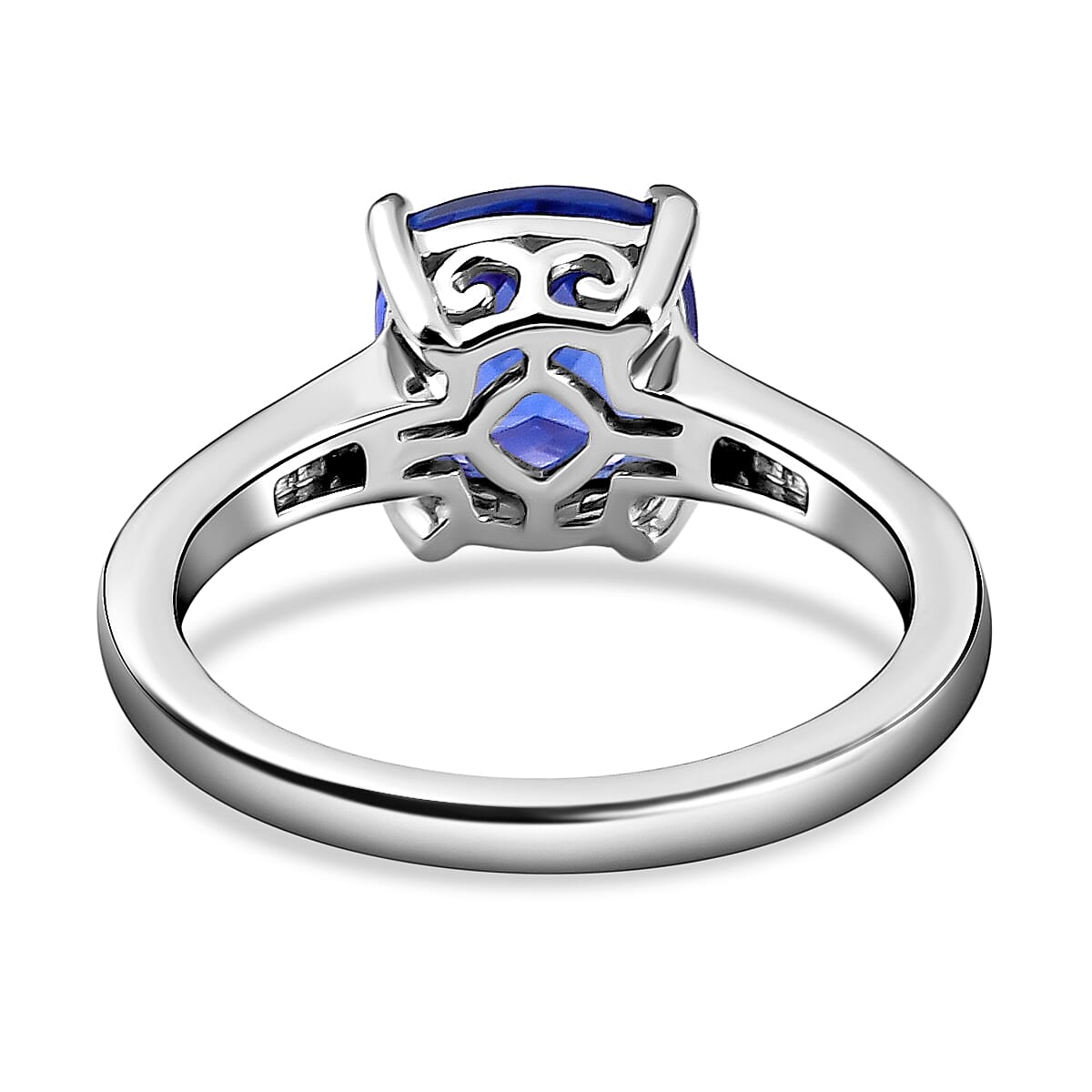 2.72 Ct RHAPSODY AAAA Tanzanite and Diamond Solitaire Design Ring in 950 Platinum 5 Grams VS EF 3529110 5