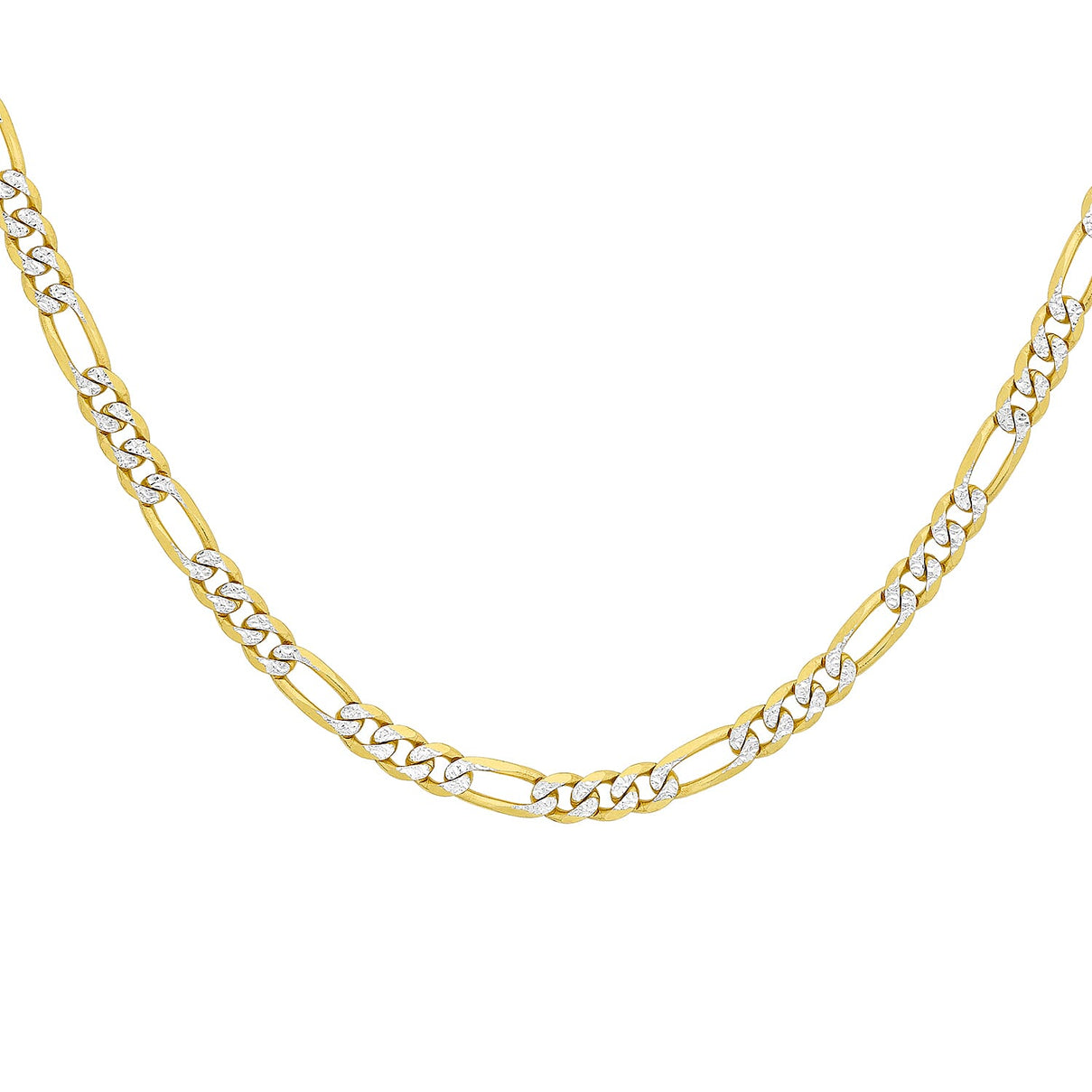 2.9mm Figaro Chain 18 Inch in 9K 2 Colour Gold 7586082 0
