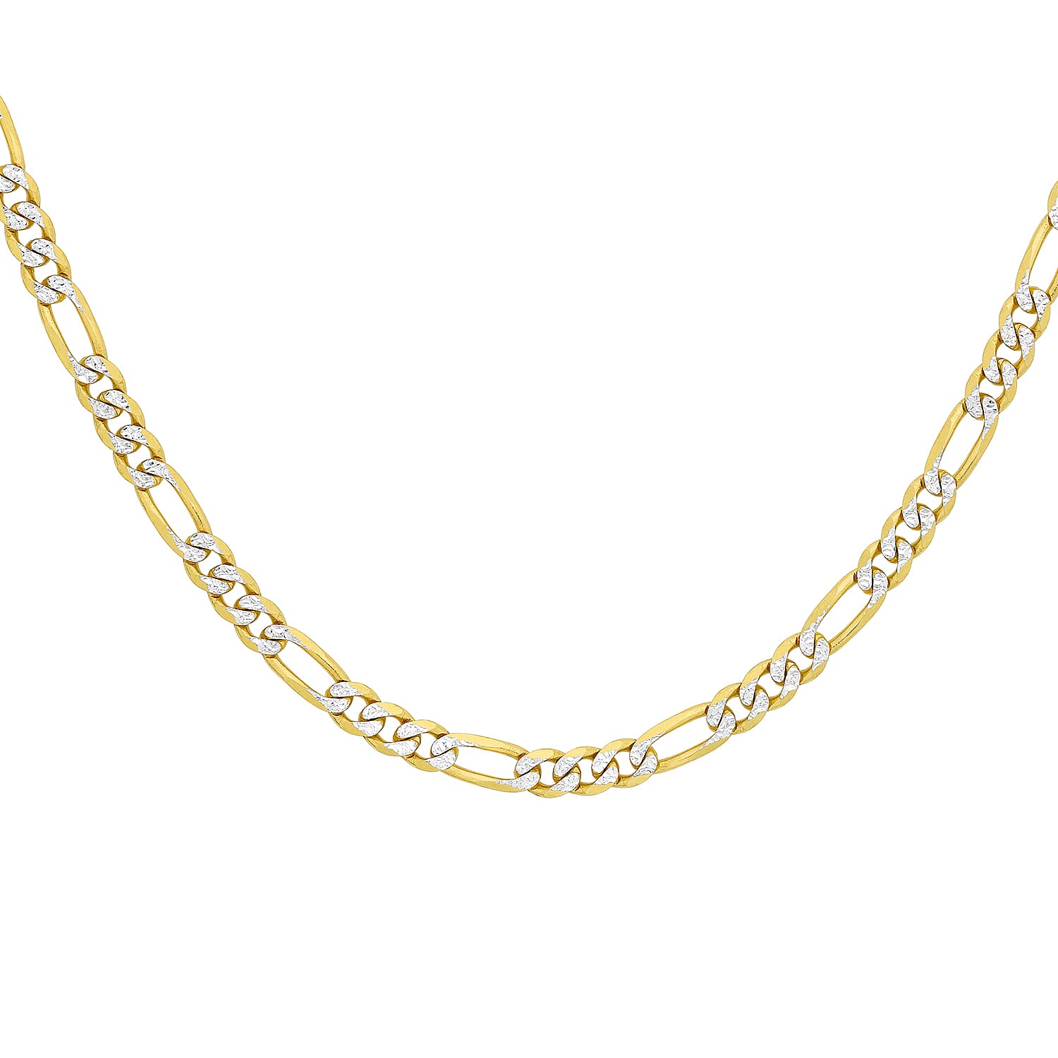 2.9mm Figaro Chain 20 Inch in 9K 2 Colour Gold 7586085 0