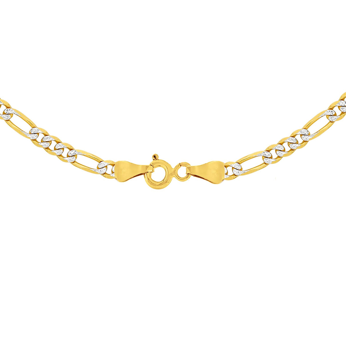 2.9mm Figaro Chain 20 Inch in 9K 2 Colour Gold 7586085 4