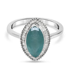 Grandidierite and Diamond Ring in Platinum Overlay Sterling Silver 2.00 Ct.