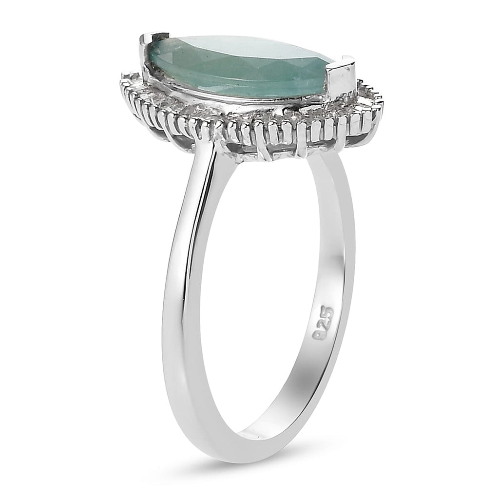 Grandidierite and Diamond Ring in Platinum Overlay Sterling Silver 2.00 Ct.