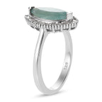 Grandidierite and Diamond Ring in Platinum Overlay Sterling Silver 2.00 Ct.
